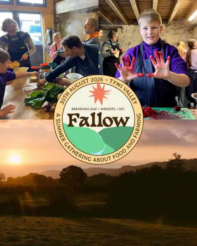 Join us at @fallow.wales, a brand new summer gathering celebrating food and farming, next Sunday August 30 🧑‍🌾 🚜 Dewch i ddathlu bwyd a ffermio - hŵyl haf newydd sbon!

Bring the family and discover the joy of delicious food in our pop-up kitchen, cooking fresh produce picked on-site at Bremenda Isaf Farm. 

Team Cegin y Bobl will be at Fallow all day with plenty of opportunities to get involved! 

You’ll also have the opportunity to support our campaign to ensure every child in Wales leaves school with the cooking skills they need for the future.

🗓️ Sunday 30th August, 10am-4pm, Bremenda Isaf Farm, SA32 8JX 
🎟️ Free / pay-what-you-feel tickets at fallow.wales.

#GetWalesCooking

@bwydsirgarfood 

Dewch i fwynhau gweithdai coginio Cegin y Bobl - a darganfod pleser coginio bwyd blasus, go-iawn! Dewch â’r teulu i’r gegin dros dro i baratoi bwyd gyda chynnyrch a gasglwyd ar fferm Bremenda Isaf. 

Bydd tîm Cegin y Bobl yno drwy gydol y dydd, gyda digon o gyfle i bawb gymryd rhan! 

A dyma’ch cyfle chi i gefnogi ein hymgyrch i sicrhau bod pob plentyn yng Nghymru yn gadael yr ysgol gyda’r sgiliau coginio fydd eu hangen ar gyfer eu dyfodol.
